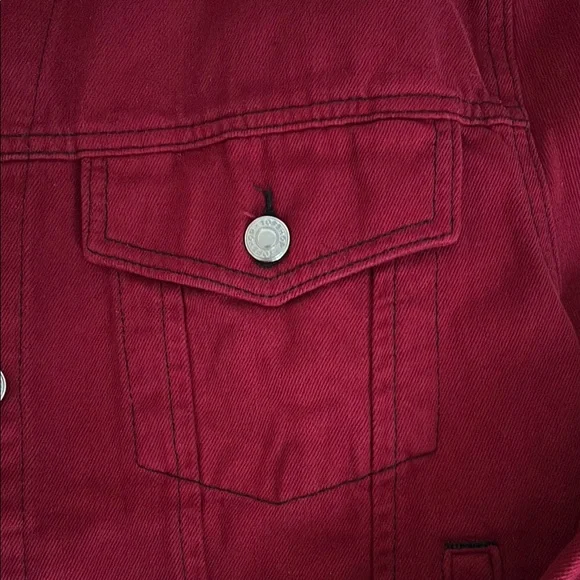 MOTO Red Jean Jacket - Picture 5 of 5